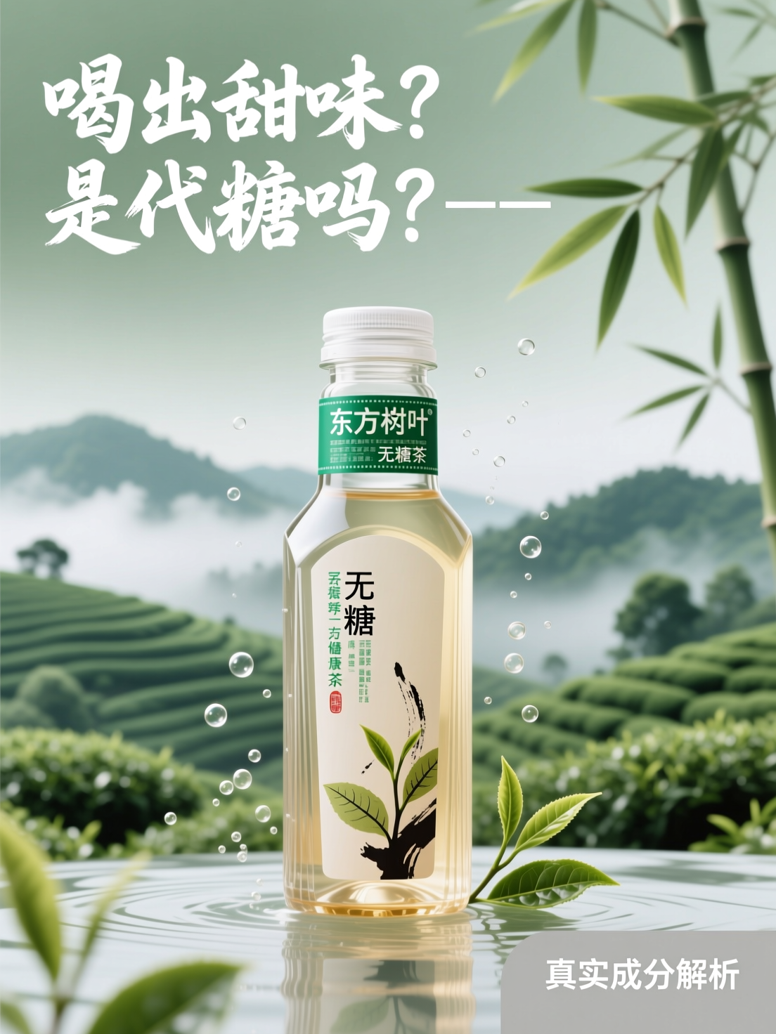 东方树叶无糖茶饮料喝出甜味，是加了代糖吗？