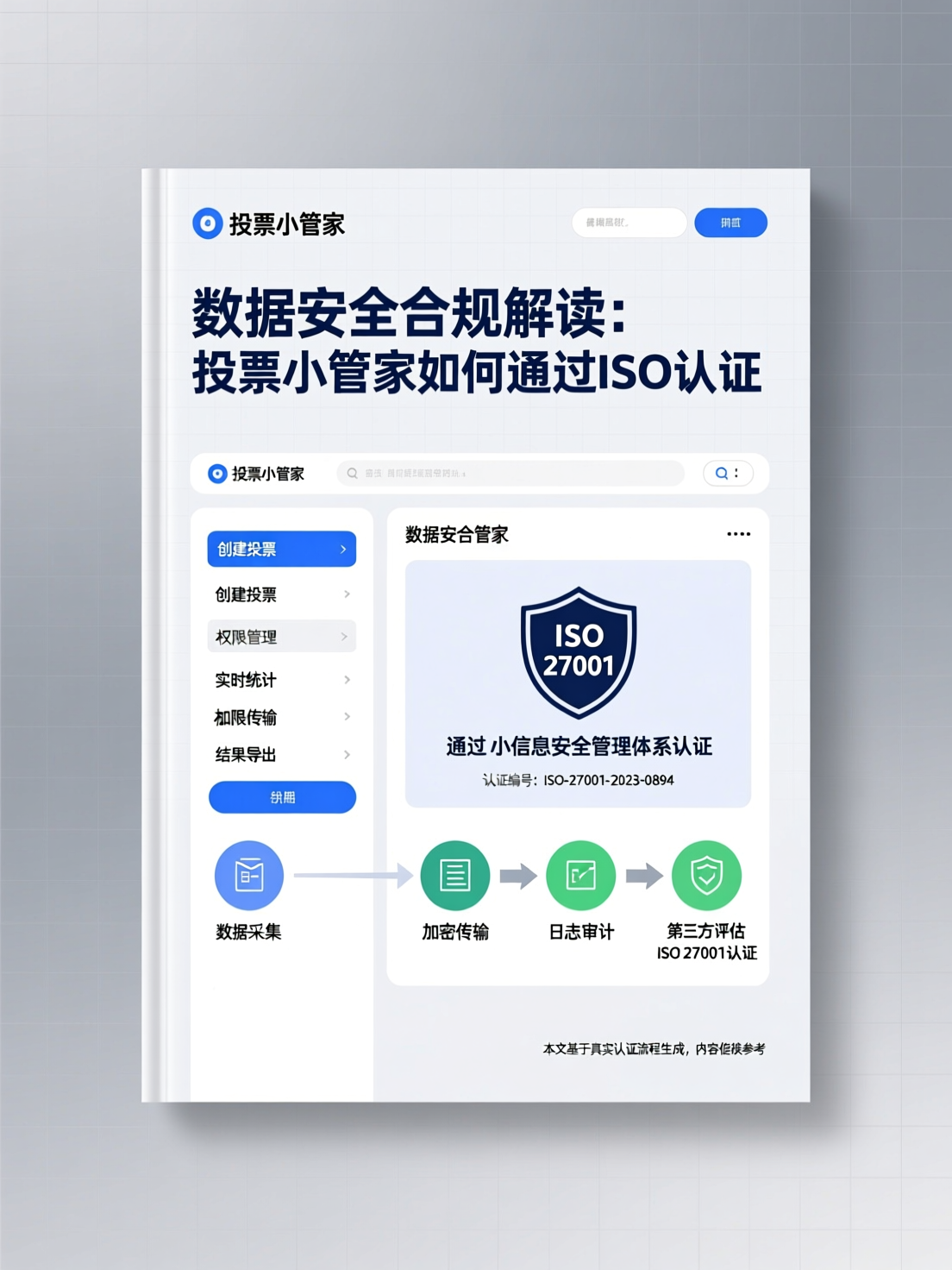 数据安全合规解读：投票小管家如何通过ISO认证