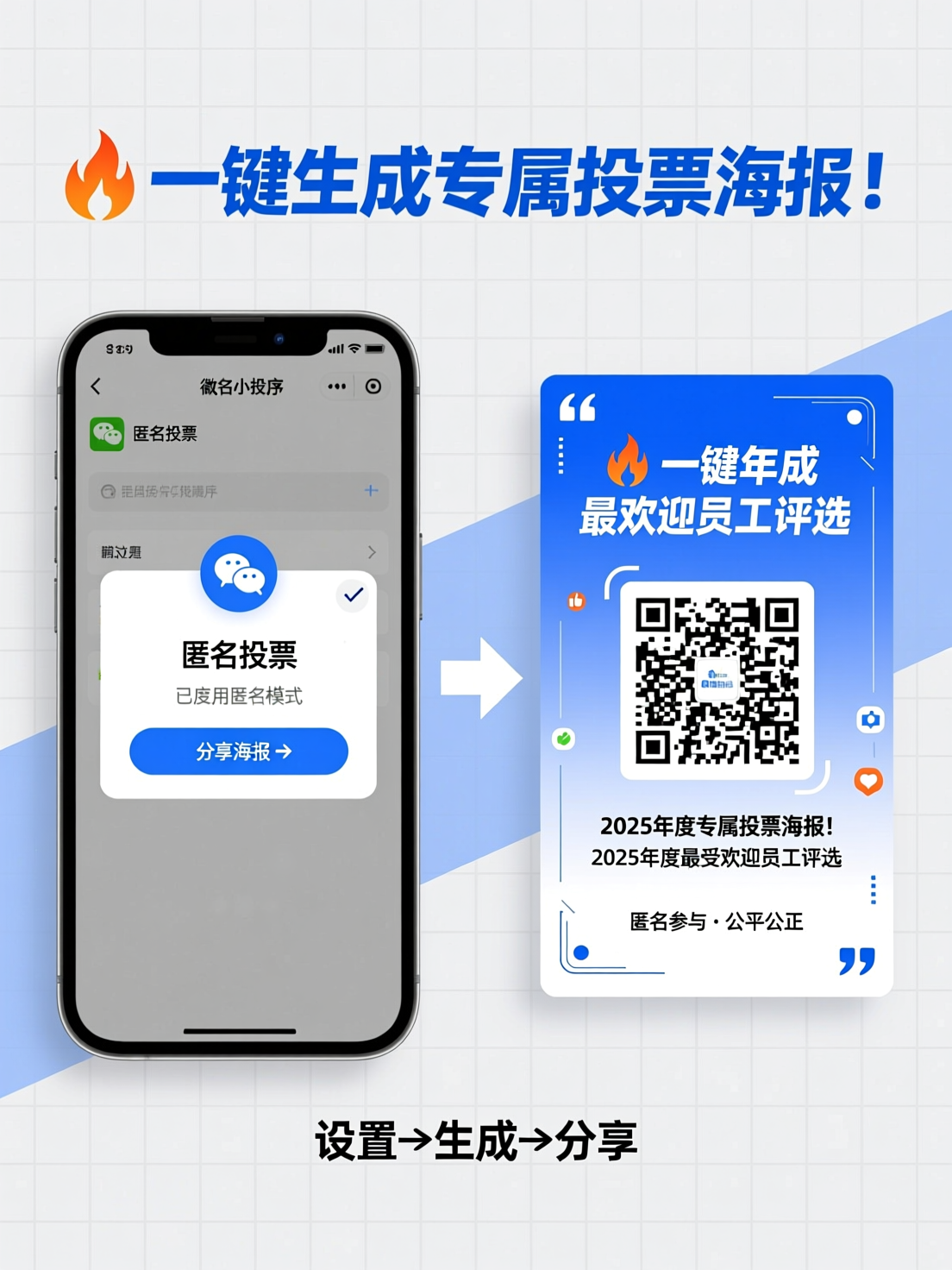 详解微信投票小程序匿名设置及海报分享技巧